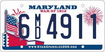 MD license plate 6MD4911