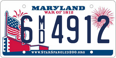 MD license plate 6MD4912