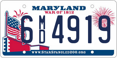 MD license plate 6MD4919