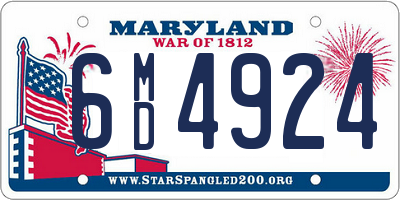 MD license plate 6MD4924