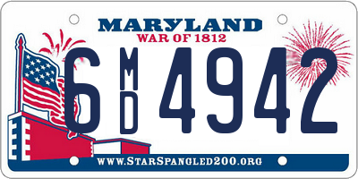 MD license plate 6MD4942