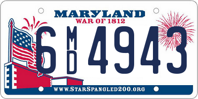 MD license plate 6MD4943