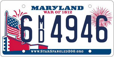 MD license plate 6MD4946