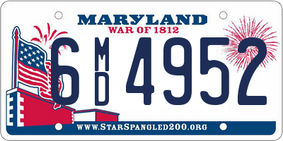 MD license plate 6MD4952