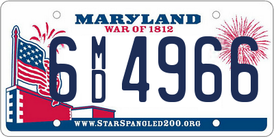 MD license plate 6MD4966