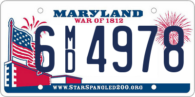 MD license plate 6MD4978