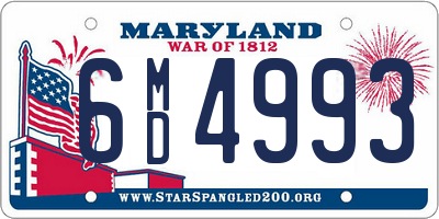 MD license plate 6MD4993