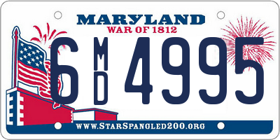 MD license plate 6MD4995