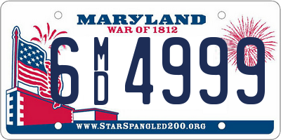 MD license plate 6MD4999