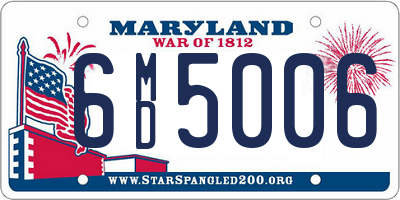 MD license plate 6MD5006