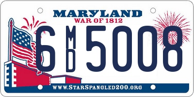 MD license plate 6MD5008