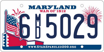 MD license plate 6MD5029