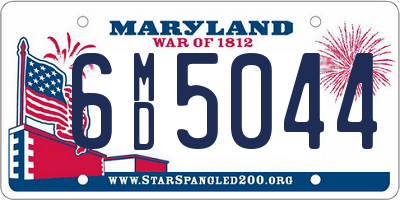MD license plate 6MD5044