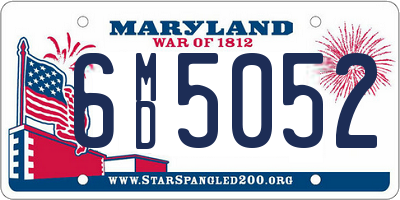 MD license plate 6MD5052