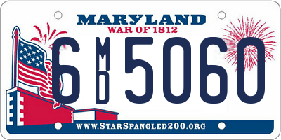 MD license plate 6MD5060