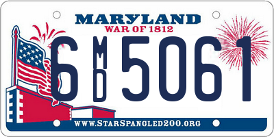 MD license plate 6MD5061