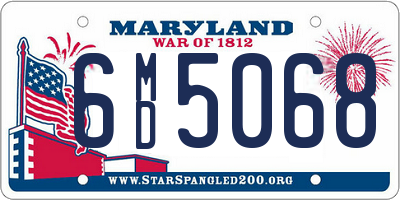 MD license plate 6MD5068