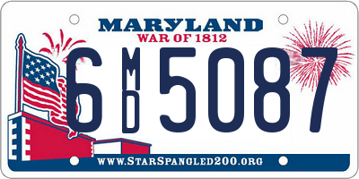 MD license plate 6MD5087