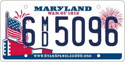 MD license plate 6MD5096