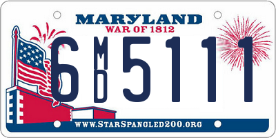 MD license plate 6MD5111