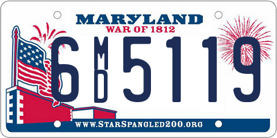 MD license plate 6MD5119