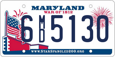 MD license plate 6MD5130