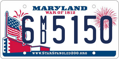 MD license plate 6MD5150