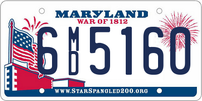 MD license plate 6MD5160