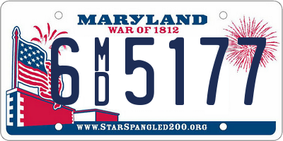 MD license plate 6MD5177