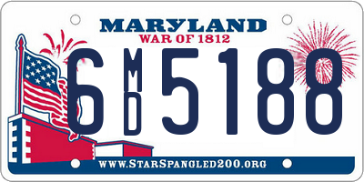 MD license plate 6MD5188