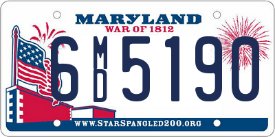 MD license plate 6MD5190