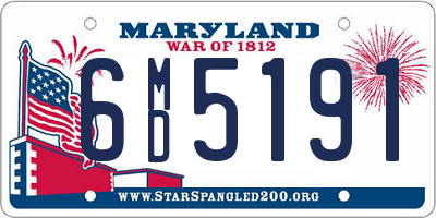 MD license plate 6MD5191