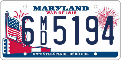 MD license plate 6MD5194