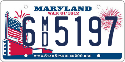 MD license plate 6MD5197