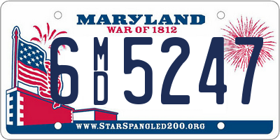 MD license plate 6MD5247