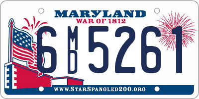MD license plate 6MD5261