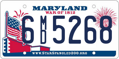 MD license plate 6MD5268