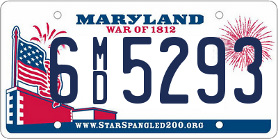MD license plate 6MD5293