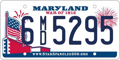 MD license plate 6MD5295