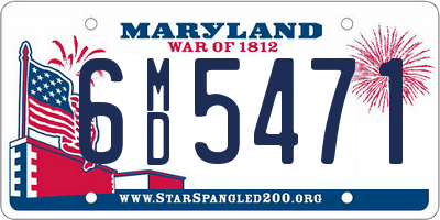 MD license plate 6MD5471