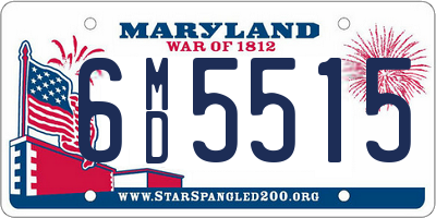 MD license plate 6MD5515