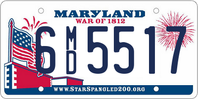MD license plate 6MD5517