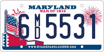 MD license plate 6MD5531