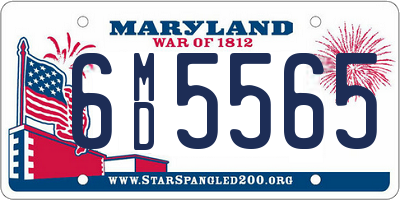 MD license plate 6MD5565