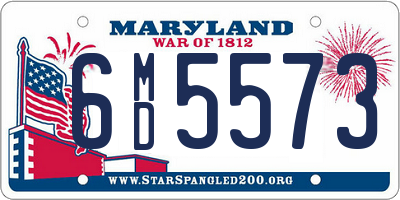 MD license plate 6MD5573