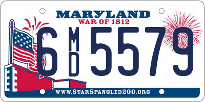 MD license plate 6MD5579