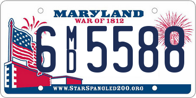 MD license plate 6MD5588