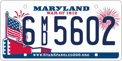 MD license plate 6MD5602