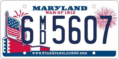 MD license plate 6MD5607