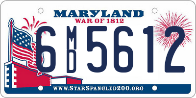 MD license plate 6MD5612